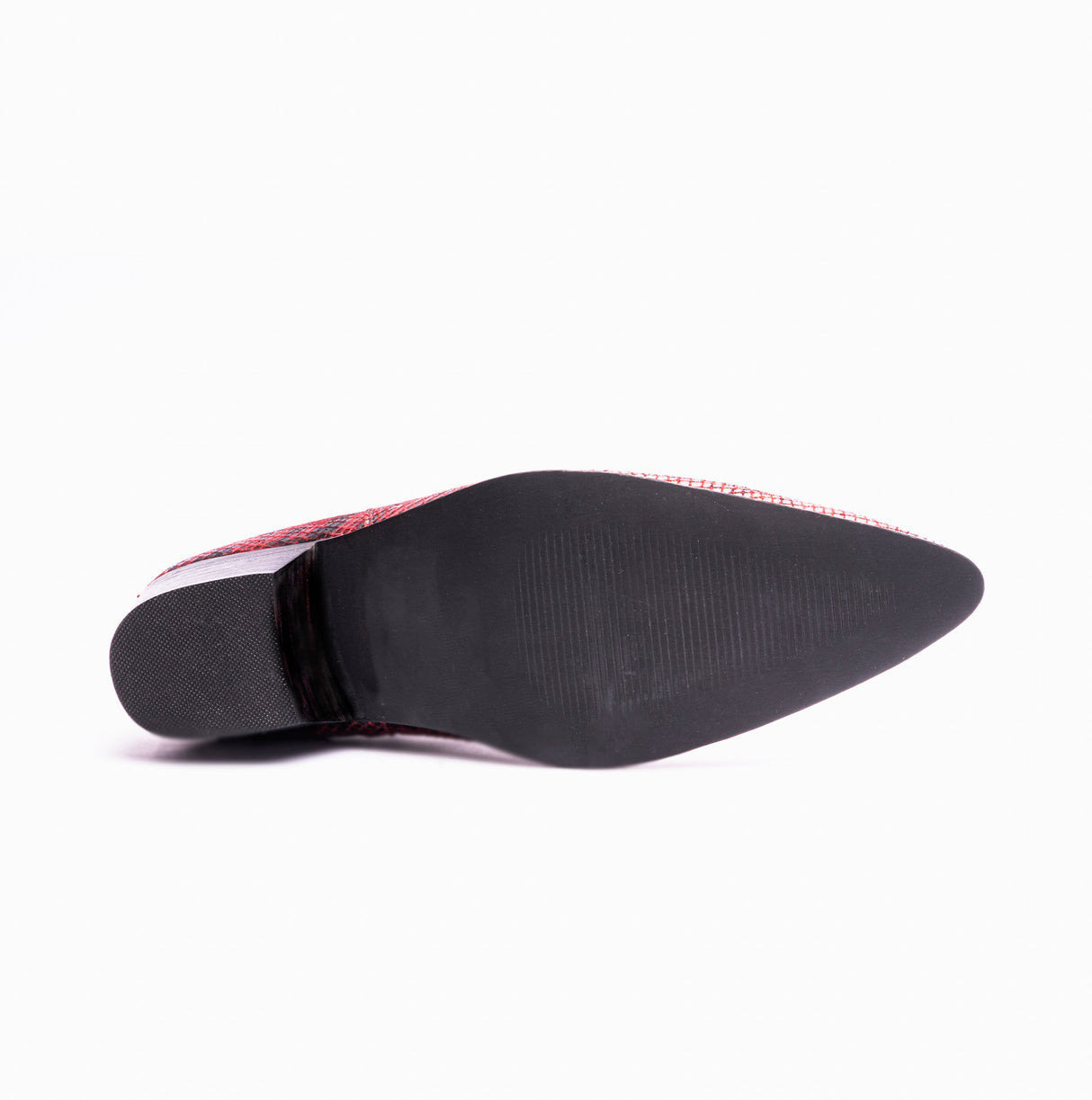 Club Cubano LENNON Mens Cuban Heel Boots Red Snake