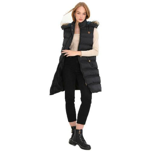 Ladies Brave Soul Hoplong Padded Gilet-1