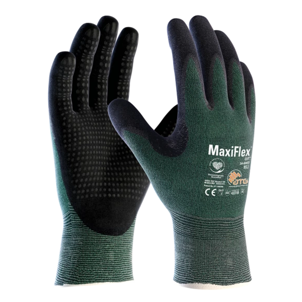 ATG MaxiFlex 34-8443 Dotted Palm Coated Cut Gloves (12 Pack)