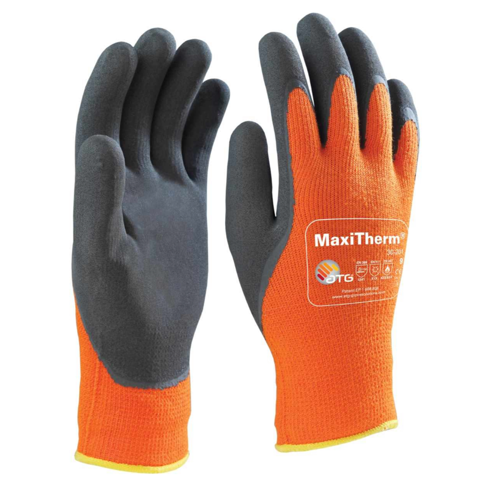 ATG MaxiTherm 30-201 Thermal Lined Latex Foam Palm Cut Gloves (12 Pack)