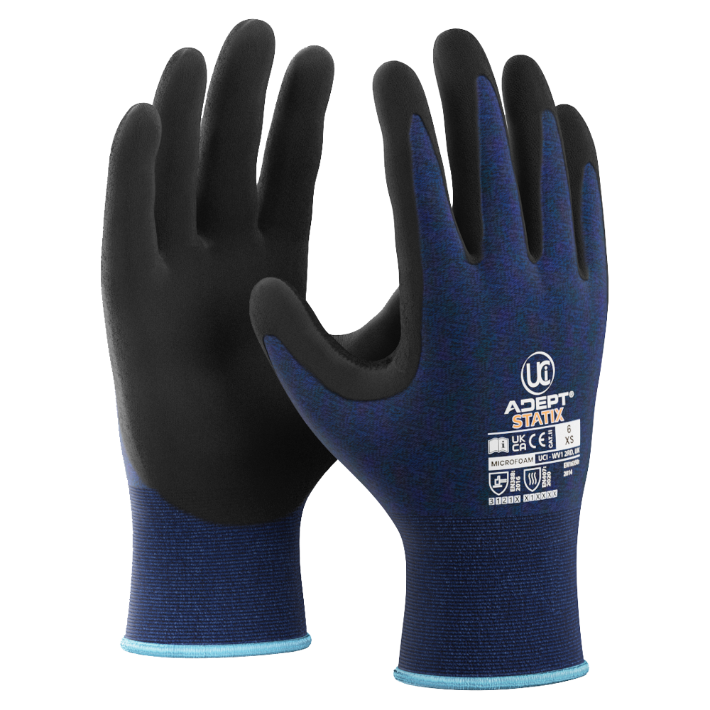 Adept Statix Anti-Static ESD Microfoam Gloves (10 Pack)