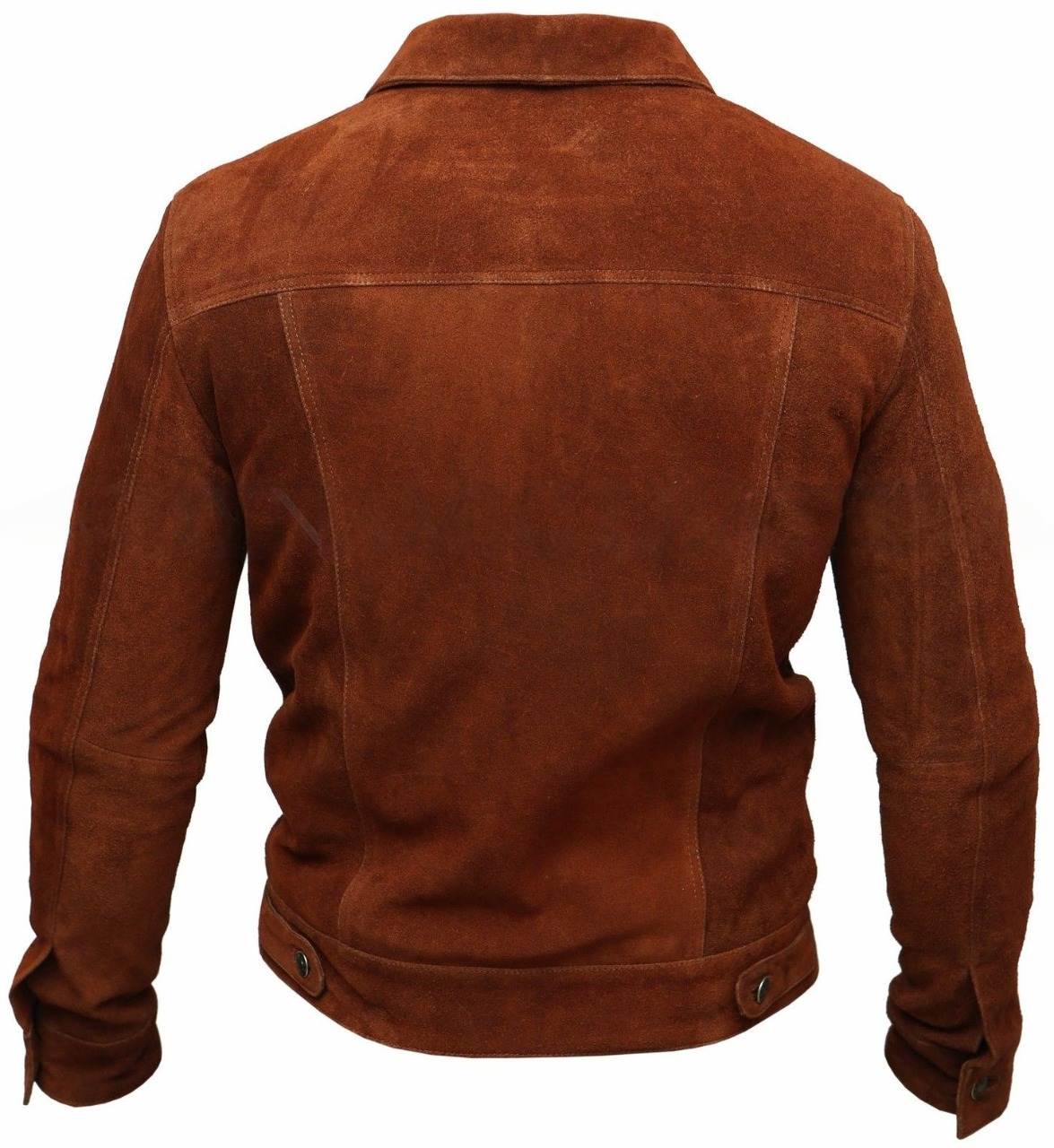 Men's Trucker Suede Leather Jacket, X-Men 2017 Logan Wolverine 3 Hugh Jackman Style | Brown