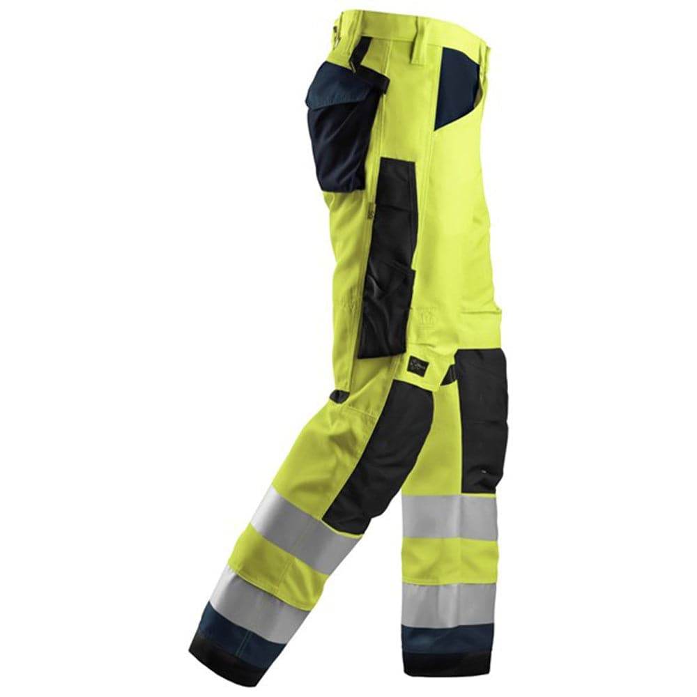 Snickers 6331 AllroundWork Hi-Vis Work Trousers+ Class 2 Hi-Vis Yellow