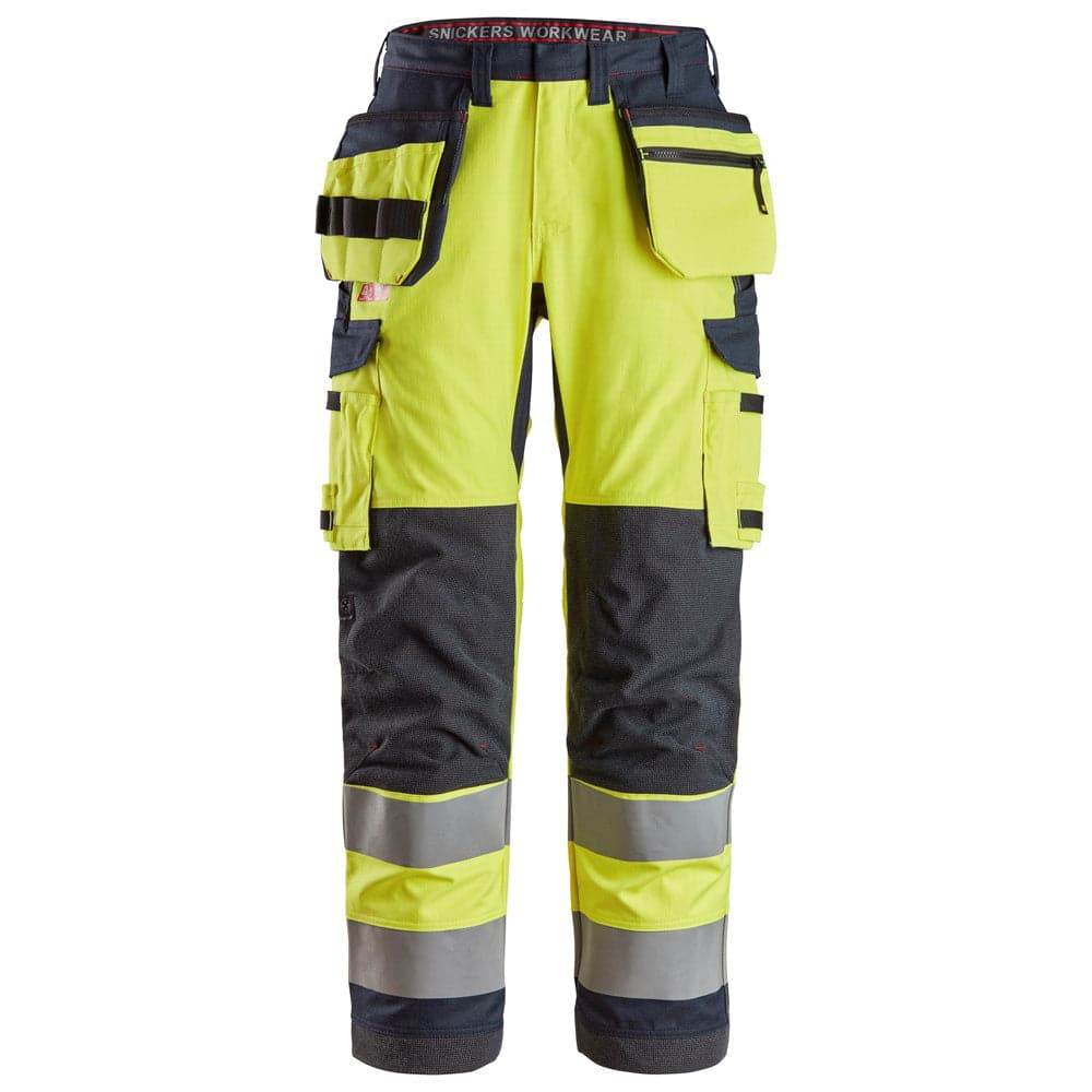 Snickers 6261 ProtecWork Hi-Vis Class 2 Work Trousers Holster Pockets