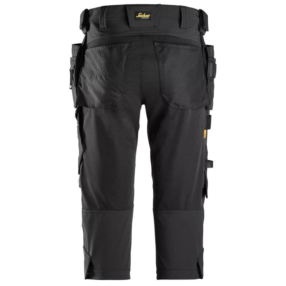 Snickers 6178 AllroundWork, 4-Way Stretch Pirate Trousers Holster Pockets Black / 48 (33" Waist, 32" Leg)