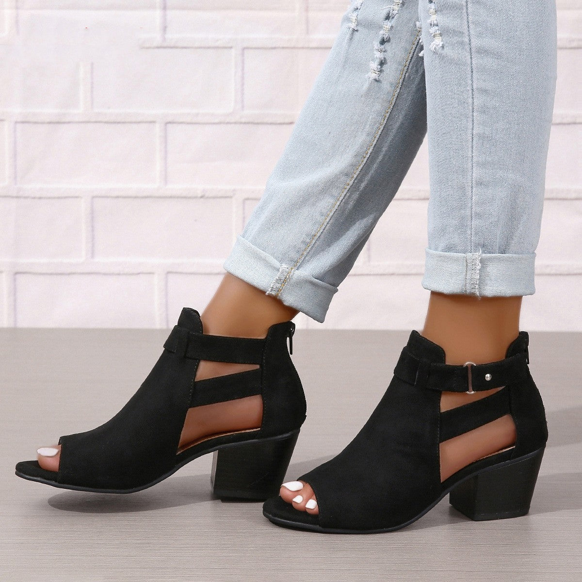 Women's Buckle High Heel Sandals