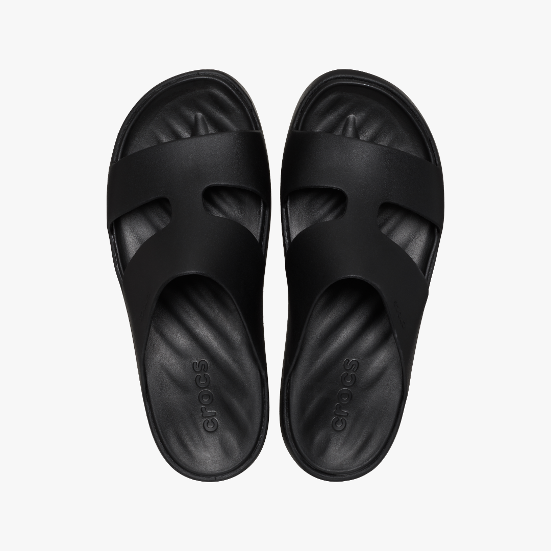 Crocs 209409-001 GETAWAY PLATFORM H-STRAP Womens Sliders Black