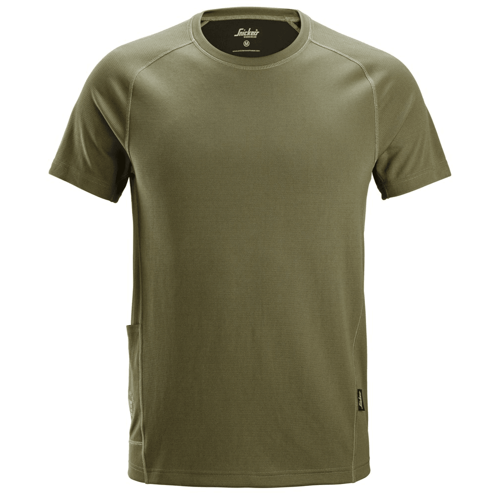 Snickers 2556 Stay Fresh Breathable T-Shirt Khaki Green Medium