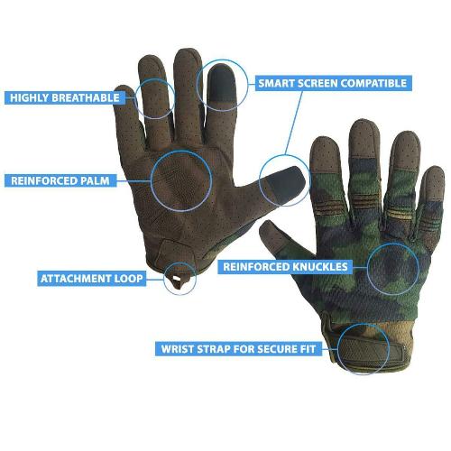 Tactical Woodland Gloves PH03