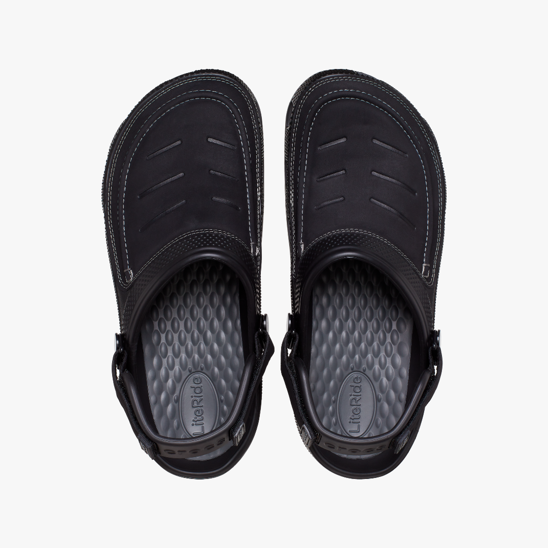 Crocs 207689-0DD YUKON VISTA II LITERIDE Mens Clogs Black/Slate Grey