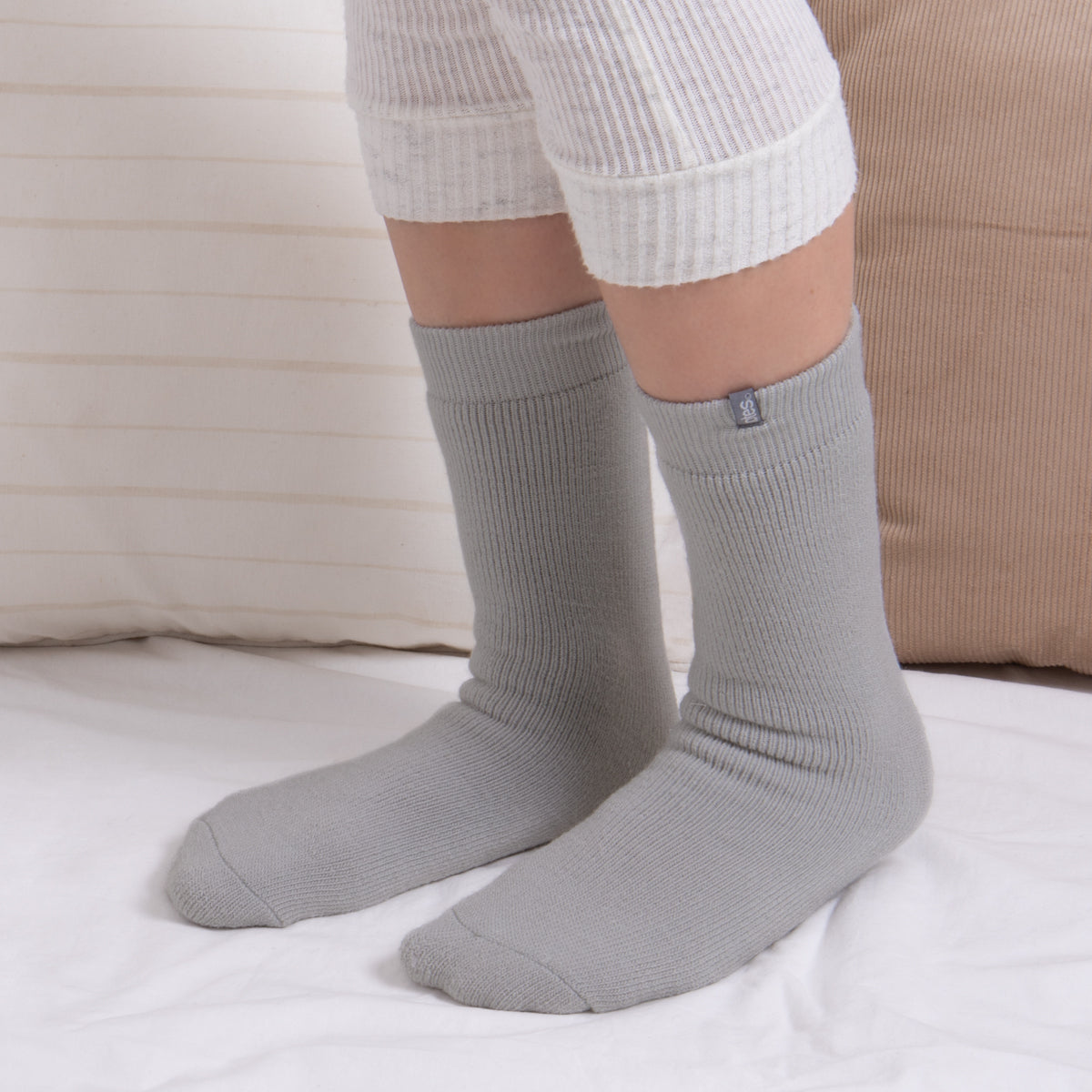 Totes Toasties 3.0 TOG THERMAL Womens Socks Grey Marl