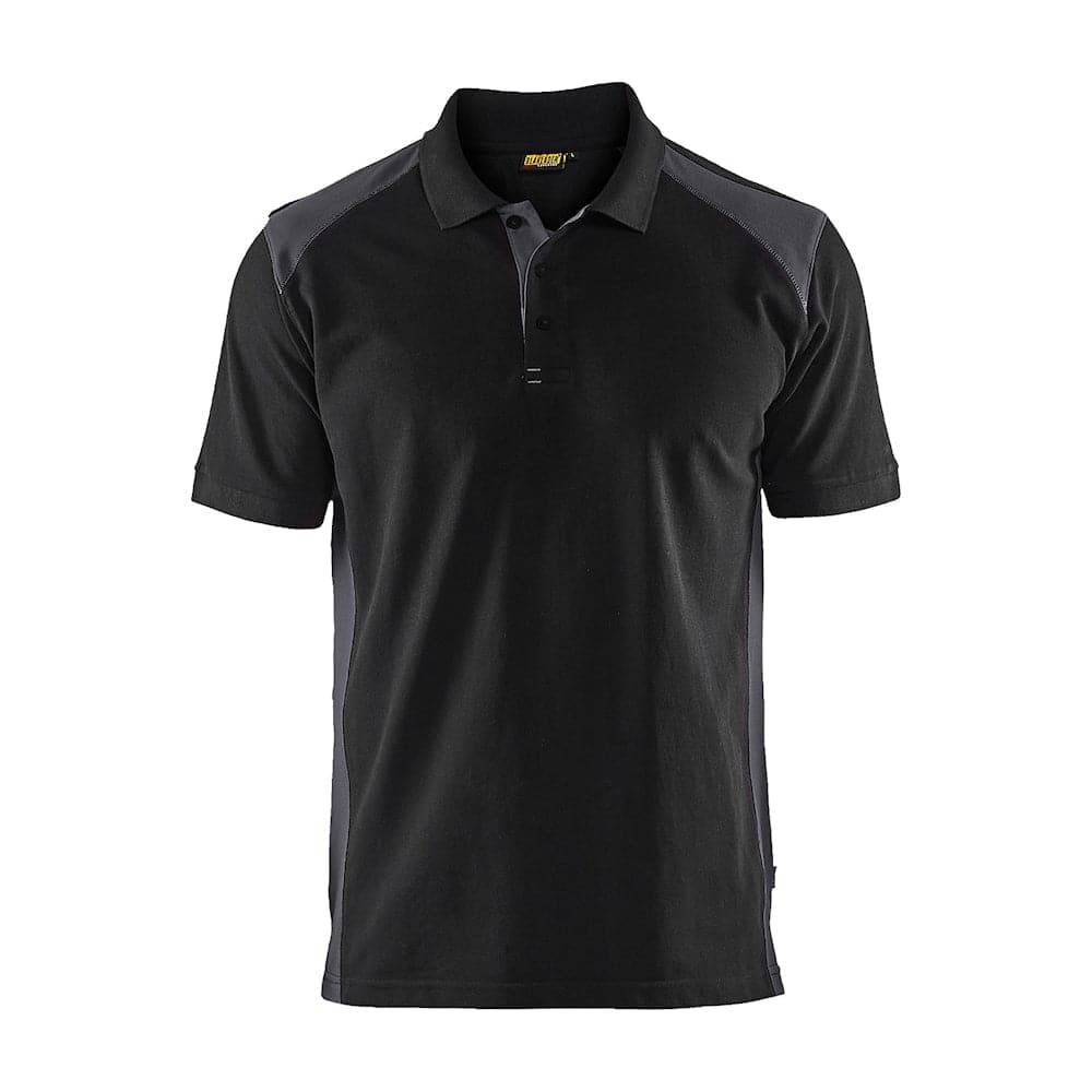Blaklader 3324 Short Sleeve Polo Shirt Black / Mid Grey