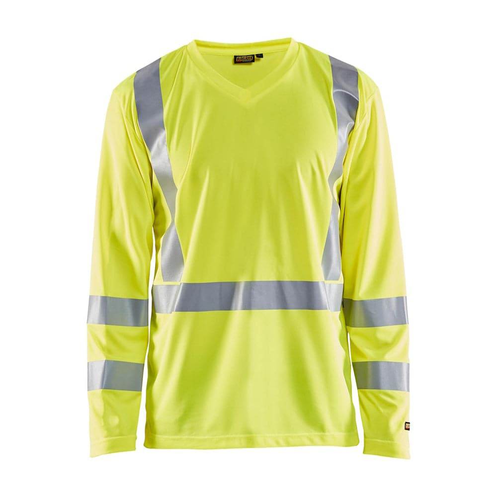 Blaklader 3386 Hi-Vis UV-Protected Long Sleeve V-Neck T-Shirt
