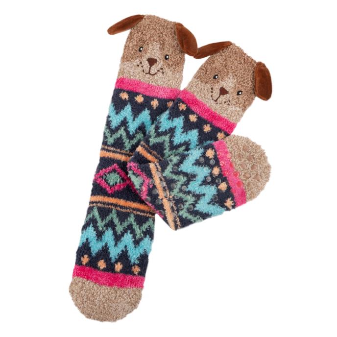 Totes Toasties NOVELTY SUPER SOFT SLIPPER SOCKS Womens Socks Dog