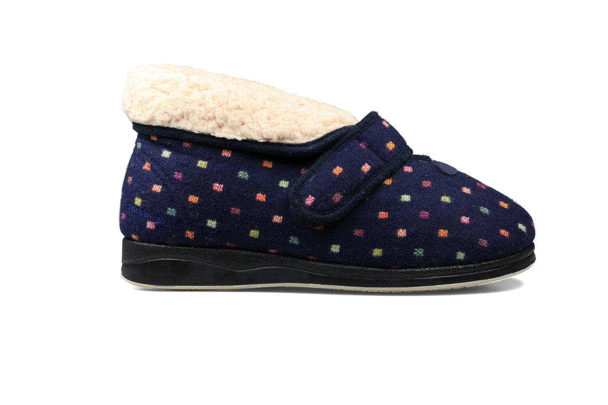 Padders BESS Womens Boot Slippers Navy
