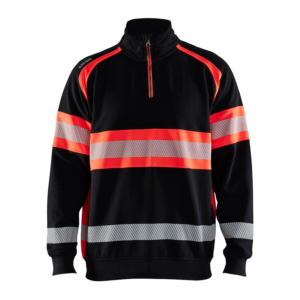 Blaklader 3553 Hi-Vis Half Zip Sweatshirt