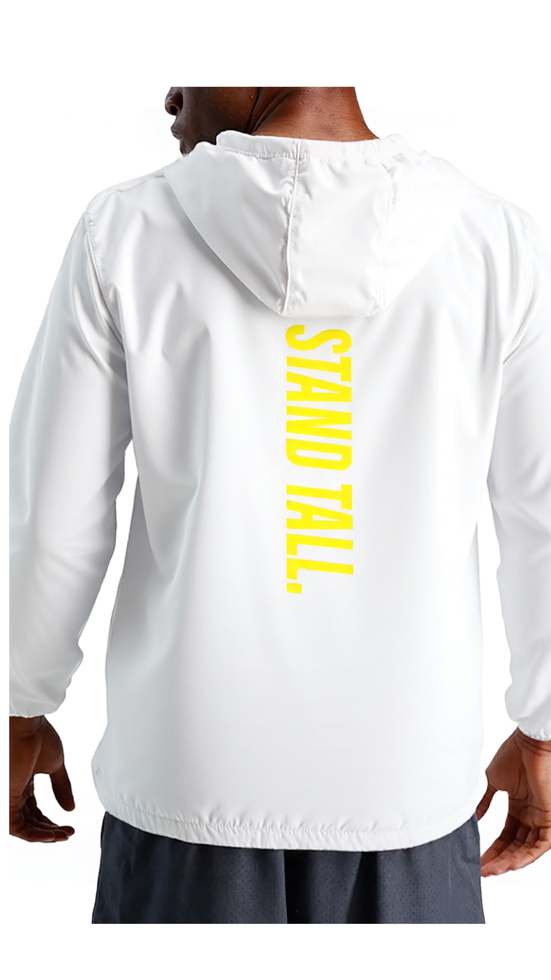 Soft Hooded Sports Jacket - Stand Tall - Yel/wht/blk/gry