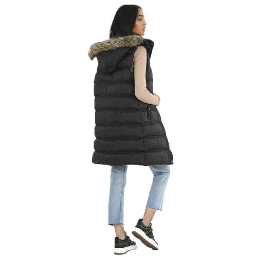 Ladies Brave Soul Hoplong Padded Gilet-3