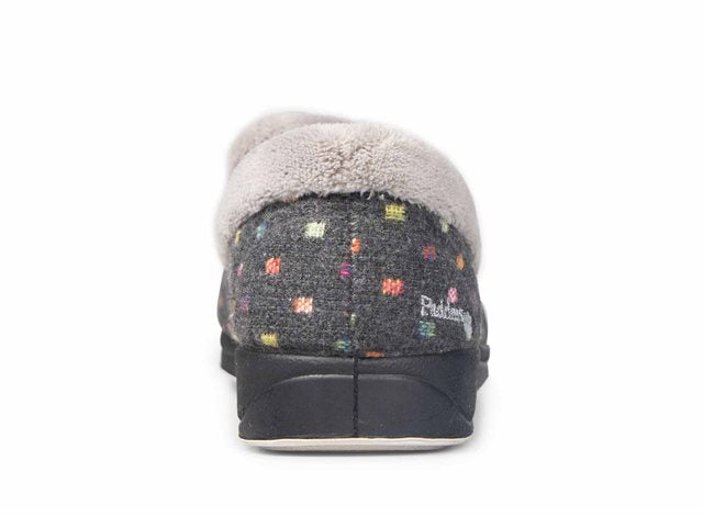 Padders REPOSE Womens (2E Fit) Full Slippers Charcoal