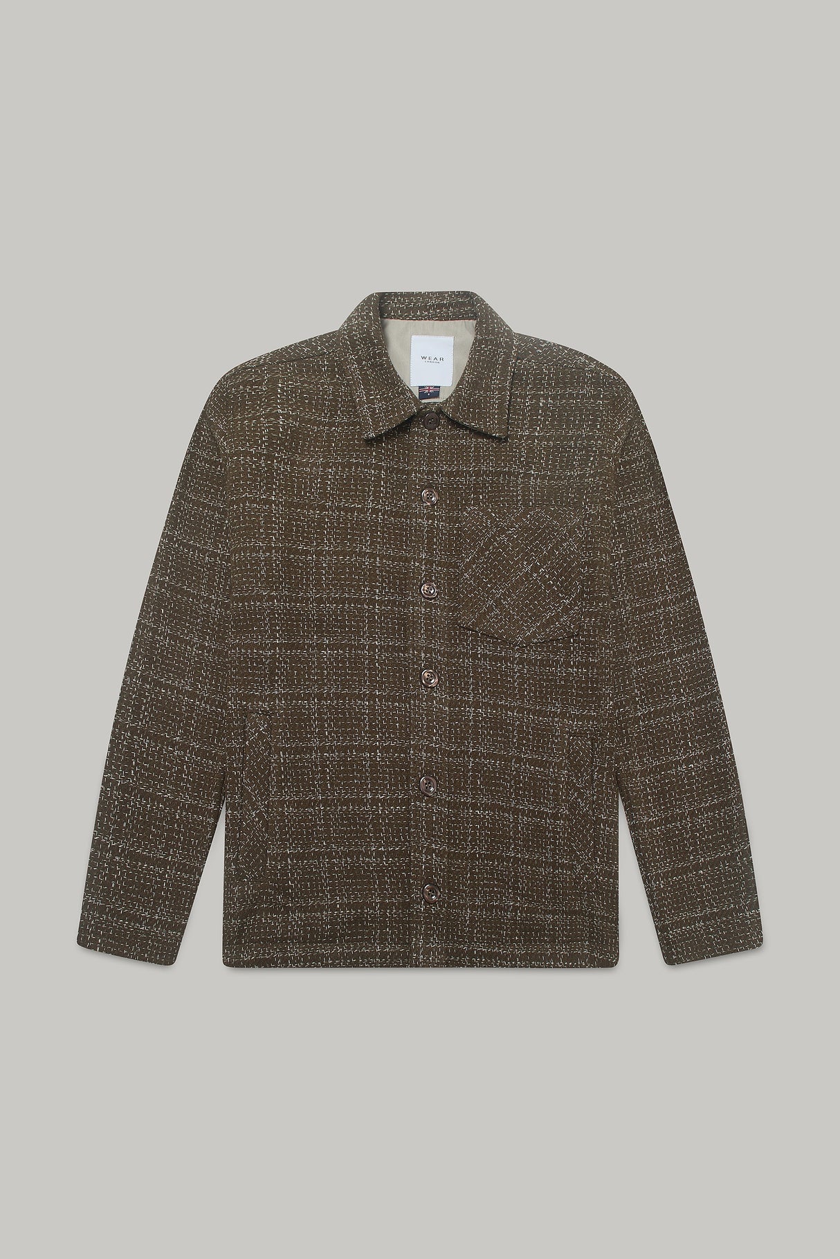 Theydon Frame Overshirt - Mocha / Ecru