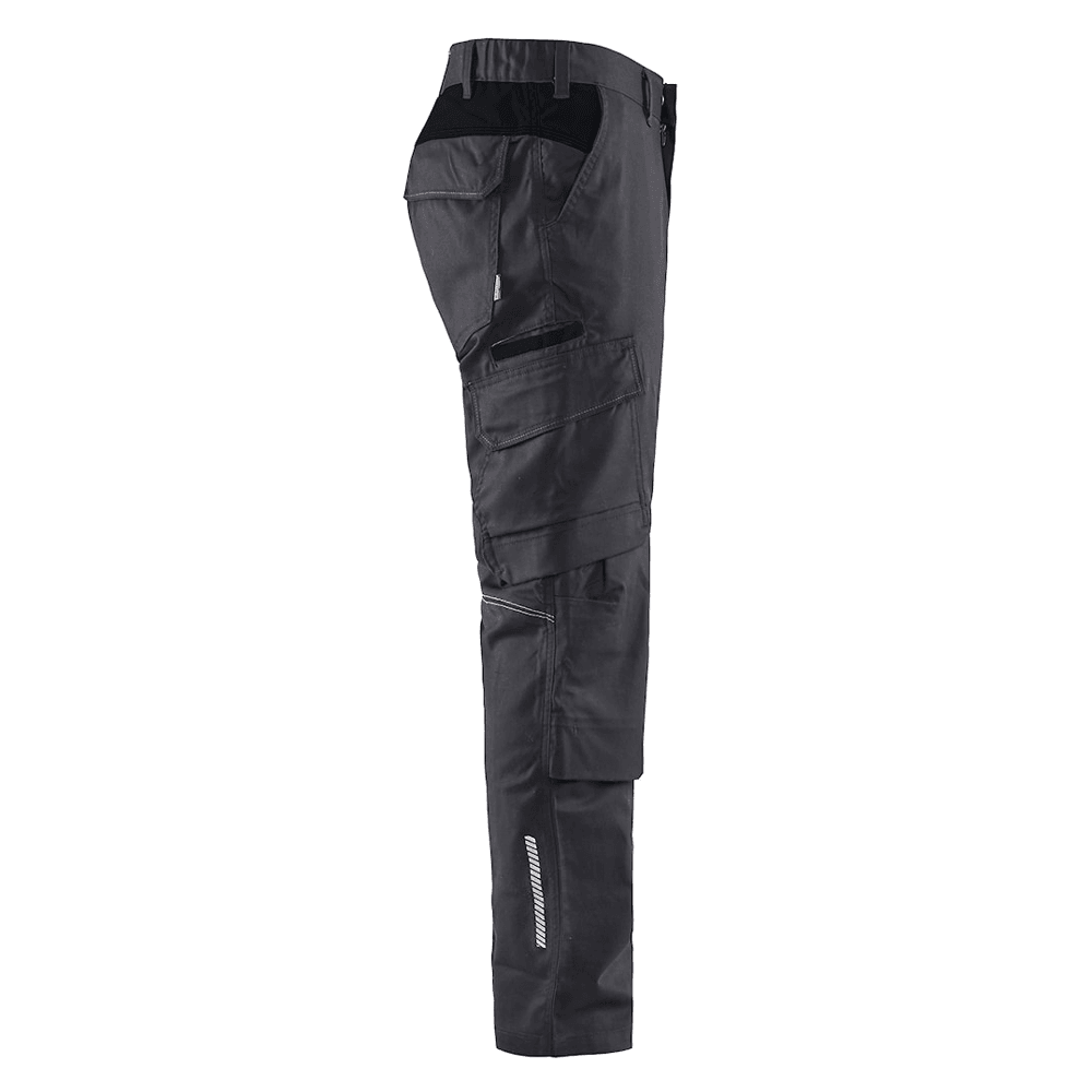 Blaklader 1448 Industry Stretch Kneepad Trousers Mid Grey/Black
