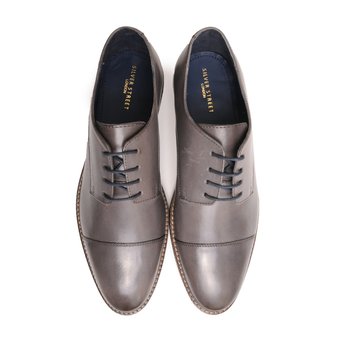 Silver Street London RUFUS Mens Derby Shoes Grey