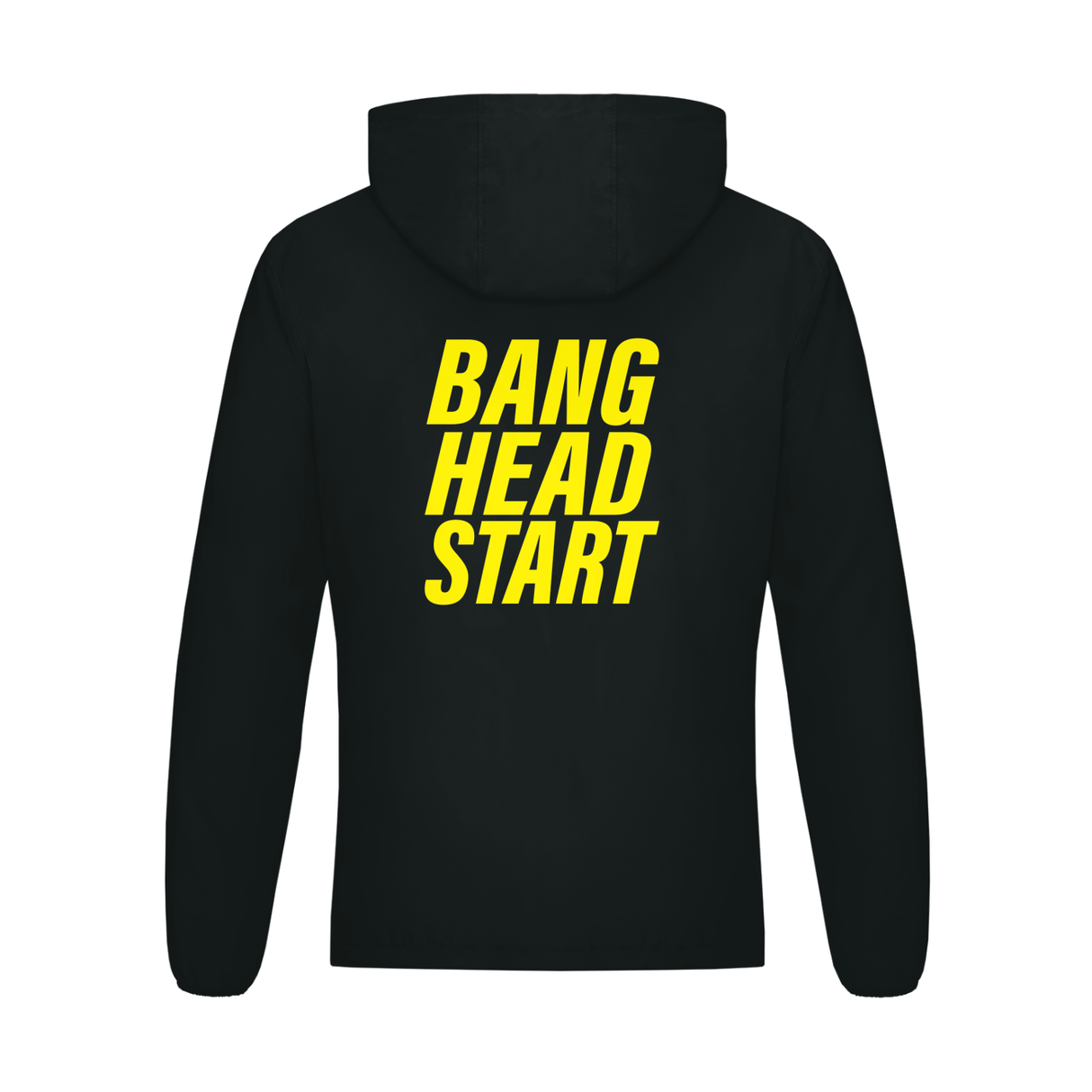 Soft Hooded Sports Jacket - Bang.Head.Start - blk/yel