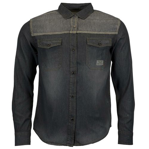 Mens Jack South Long Sleeved Contrast Denim Shirt