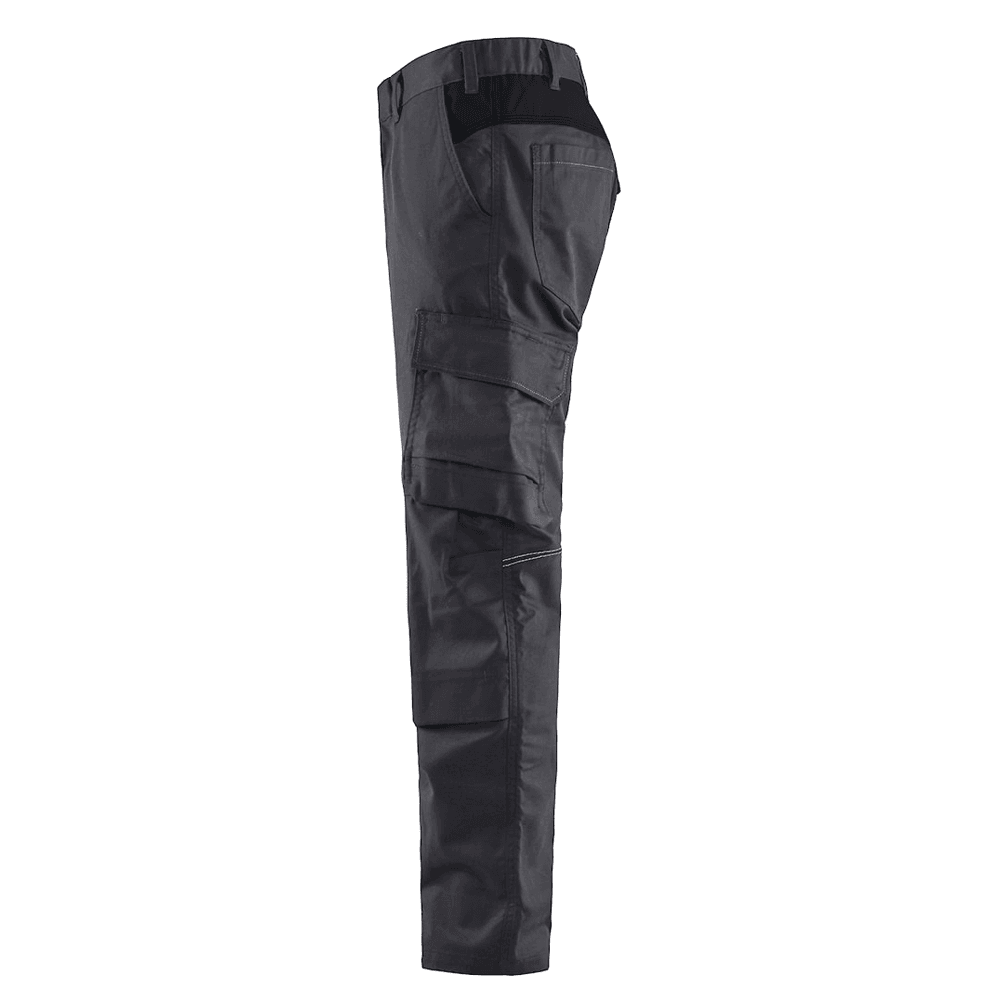 Blaklader 1448 Industry Stretch Kneepad Trousers Mid Grey/Black