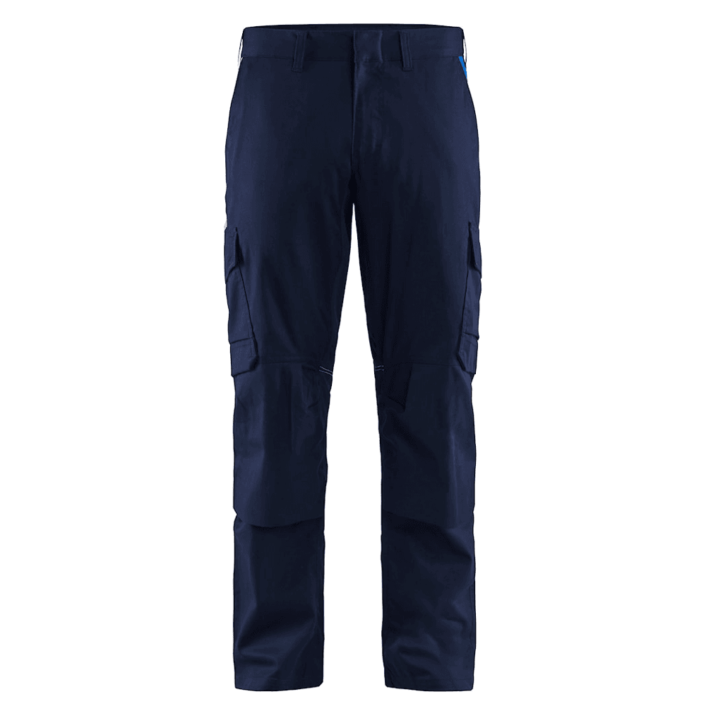 Blaklader 1448 Industry Stretch Kneepad Trousers Navy Blue/Cornflower Blue