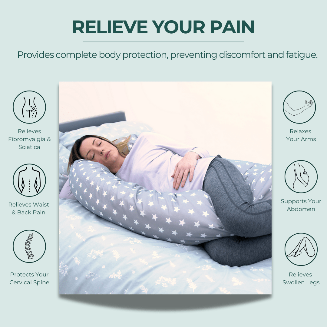 12 Ft Maternity Pillow And Case - Cream