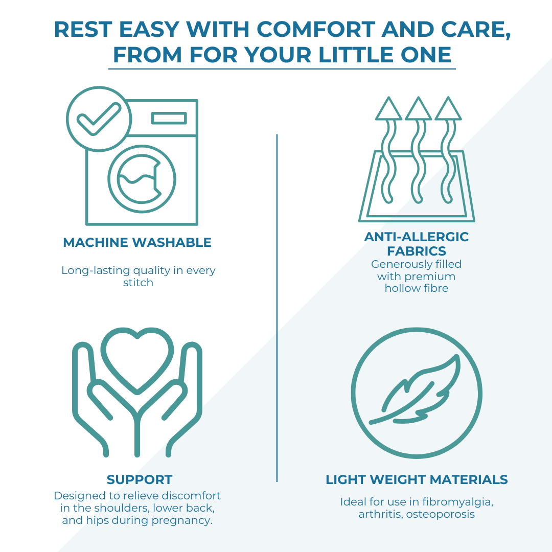 9 ft Maternity Pregnancy Pillow With Case - White