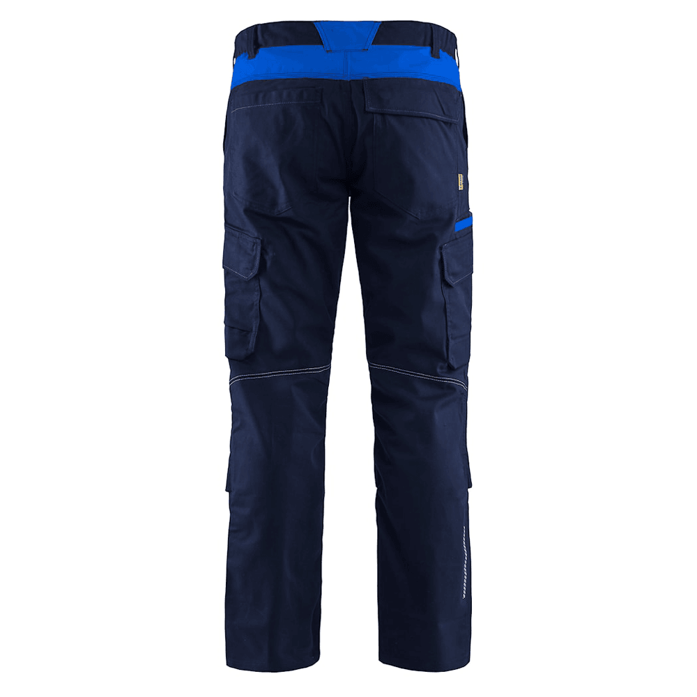 Blaklader 1448 Industry Stretch Kneepad Trousers Navy Blue/Cornflower Blue