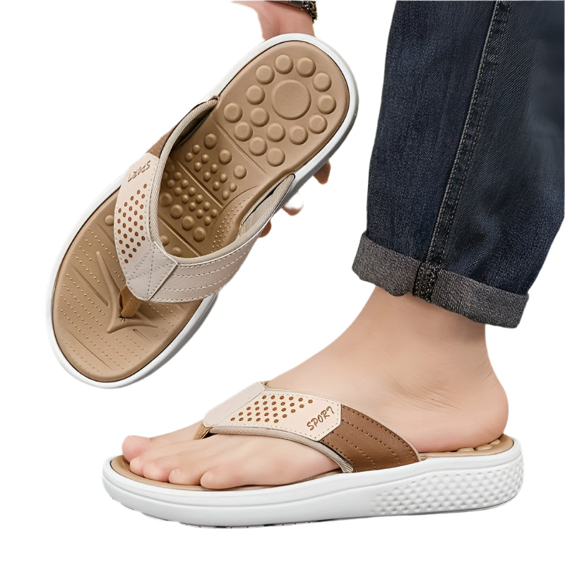 Men's Summer Beach Stylish Non-Slip Flip-Flops with Arch Support Sandals