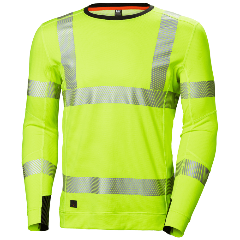 Helly Hansen 75111 Lifa Active Hi Vis Base Layer Crewneck