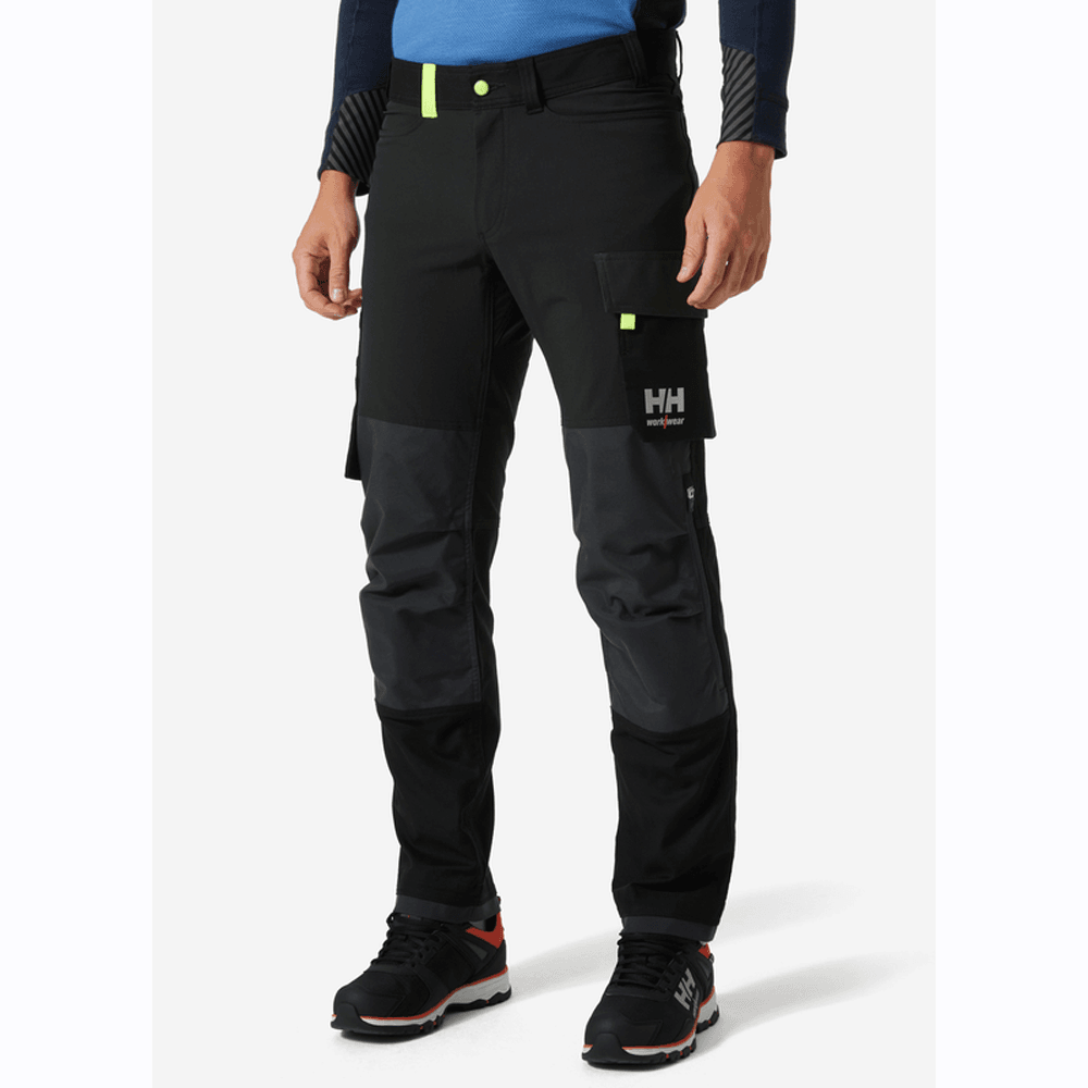 Helly Hansen 77407 Oxford 4X Stretch Work Pants Trousers Black / Ebony