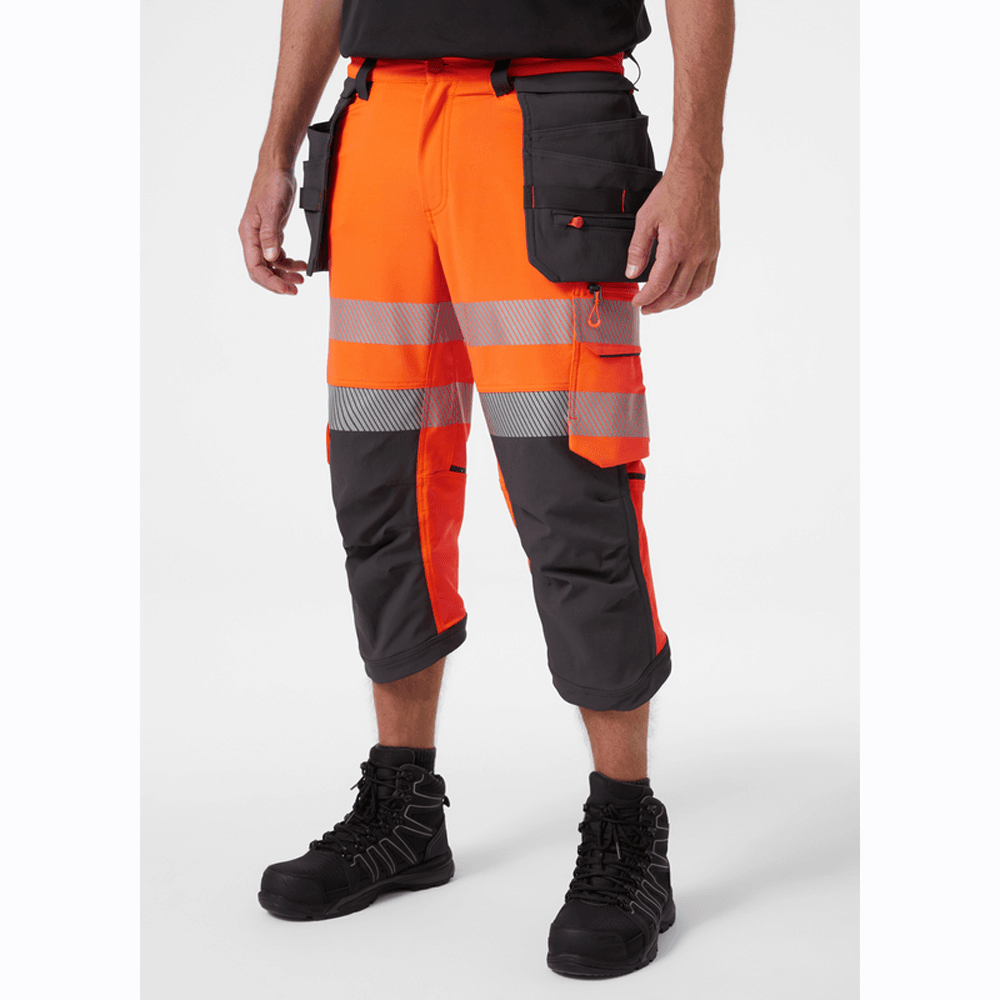 Helly Hansen 77502 ICU BRZ Hi-Vis Pirate Construction Pants Trousers, Class 1