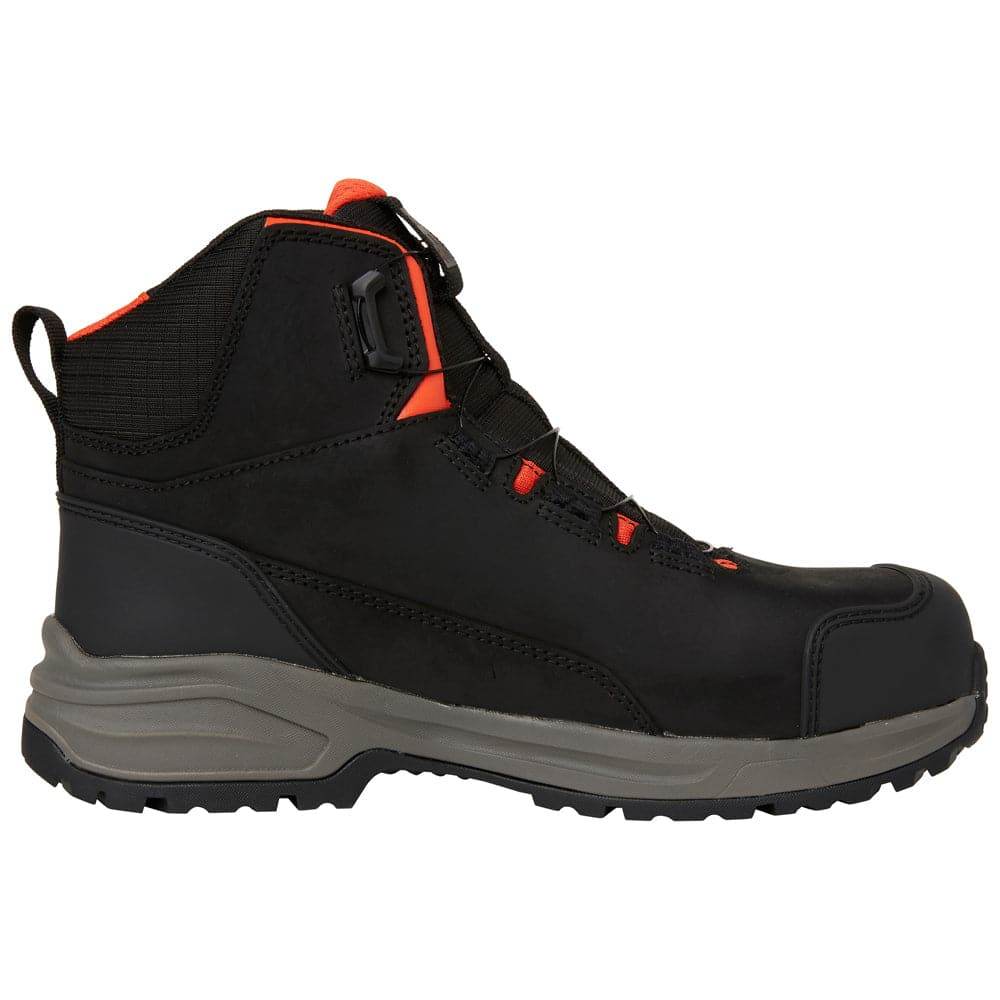 Helly Hansen 78443 Manchester LTR Mid BOA Waterproof S7S Safety Hiker Boot Black / Grey / UK 2 / EU 35