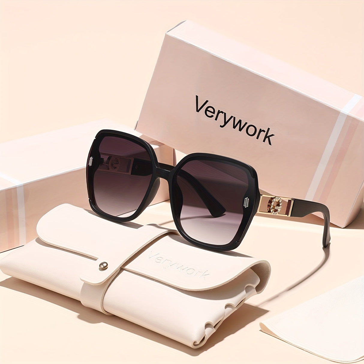 Verywork Women'S Classic Retro Rectangular Fashion Glasses