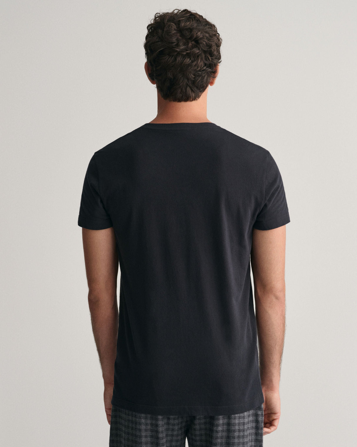 GANT Mens C-Neck T-Shirt 2-Pack Black/White