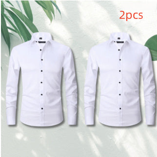 Spring And Autumn Formal Casual High-end Black Shirt Men's Long Sleeve