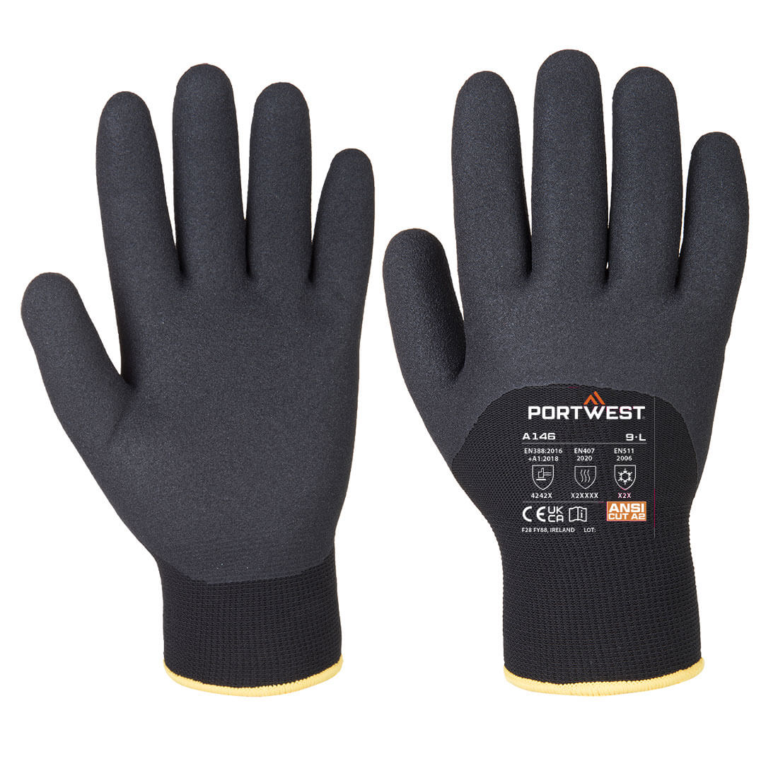 Portwest Cold 15 Nitrile Sandy 3/4 Dipped Glove