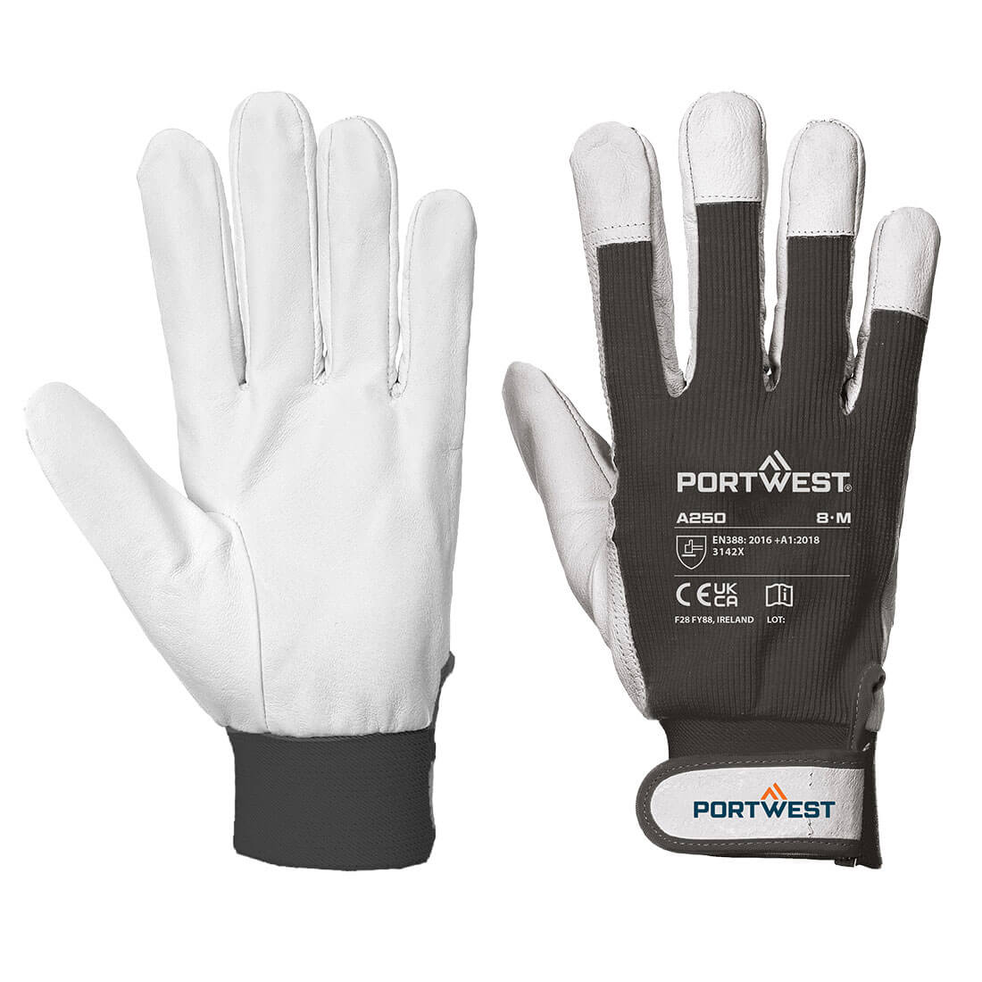 Portwest Leather 110 Grain Palm Mechanical Glove