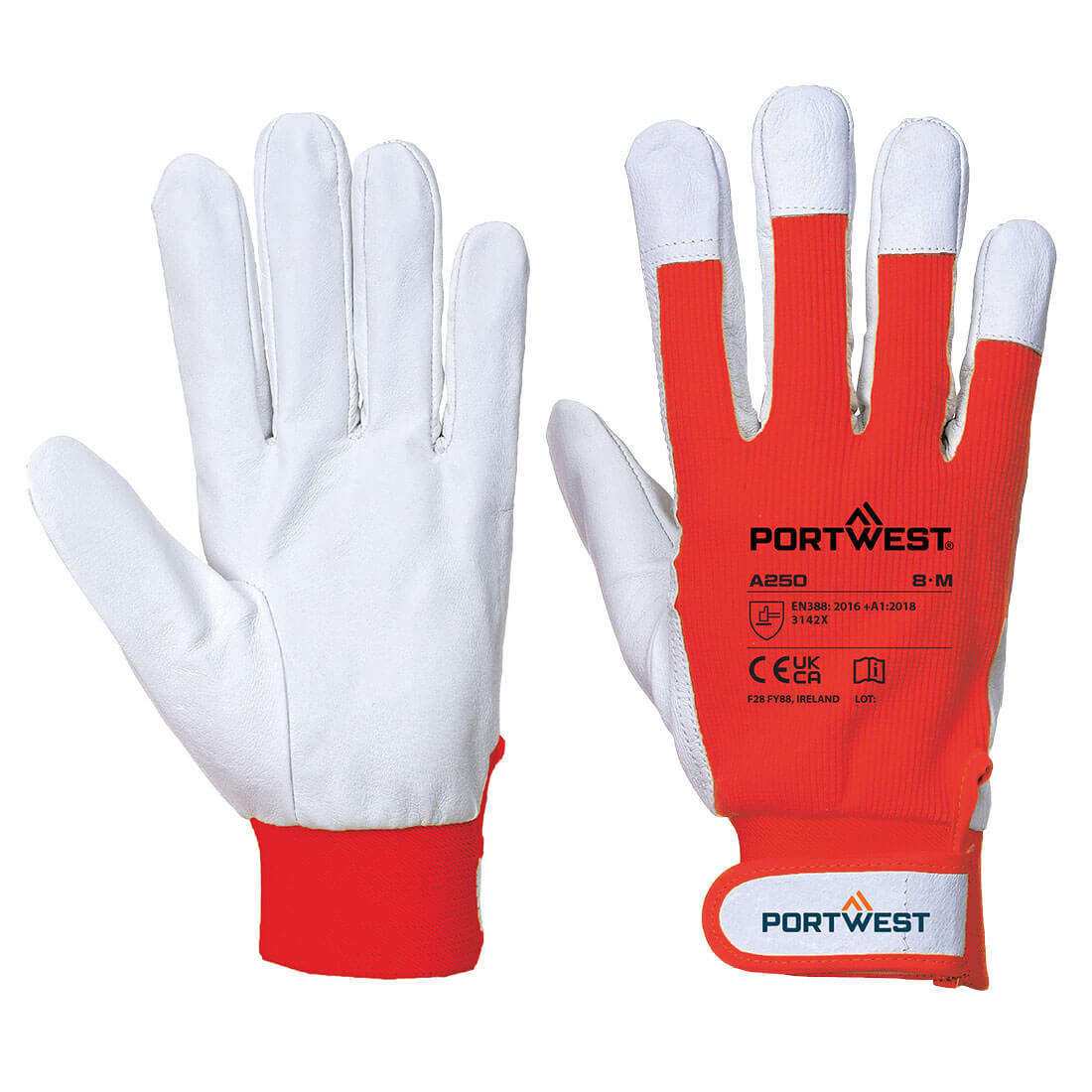Portwest Leather 110 Grain Palm Mechanical Glove