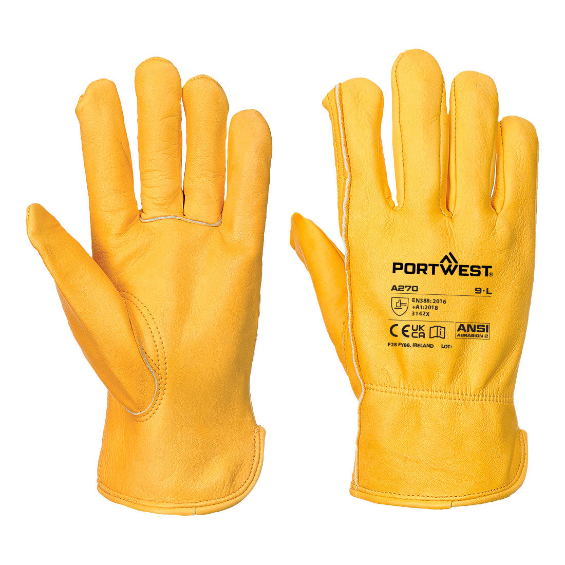 Portwest Leather Driver 100 Cow Grain Glove