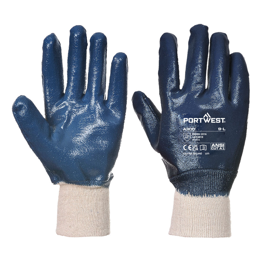 Portwest Grip 12 Nitrile Full Dipped Knitwrist Glove