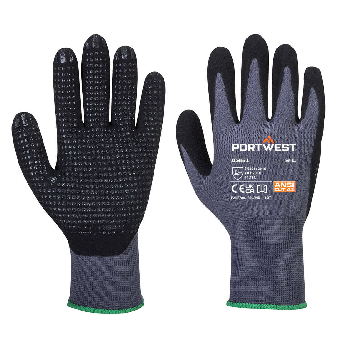 Portwest Grip 15 Nitrile Sandy Dotted Glove