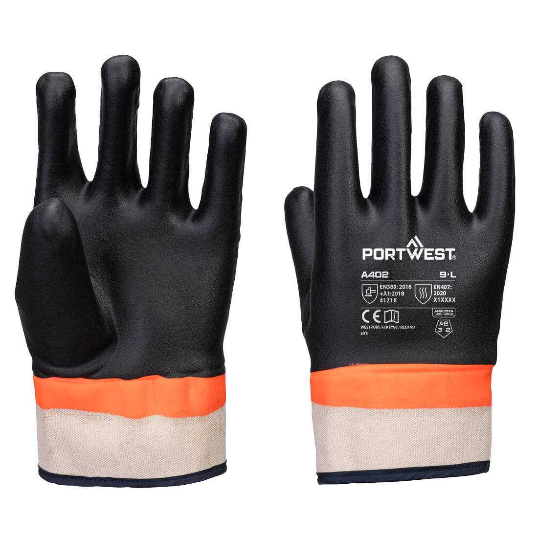 Portwest Grip PVC Sandy Double Dipped Glove