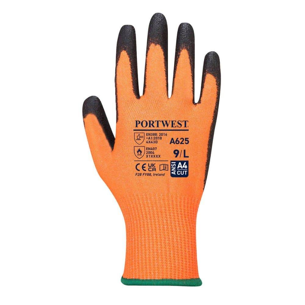 Portwest A625 Vis-Tex Cut Resistant PU Gloves