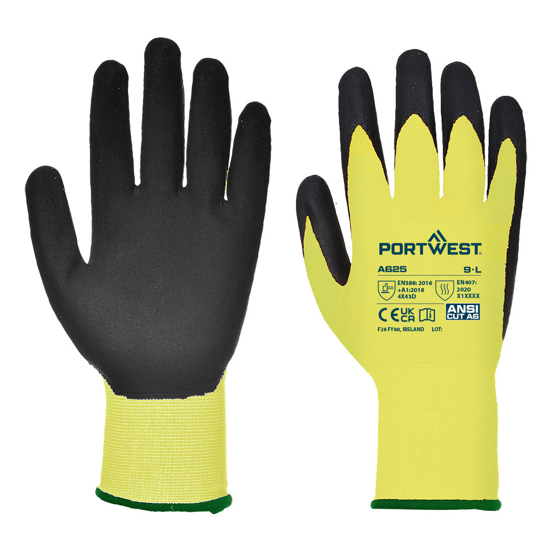Portwest Cut D13 PU Viz-Tex Glove